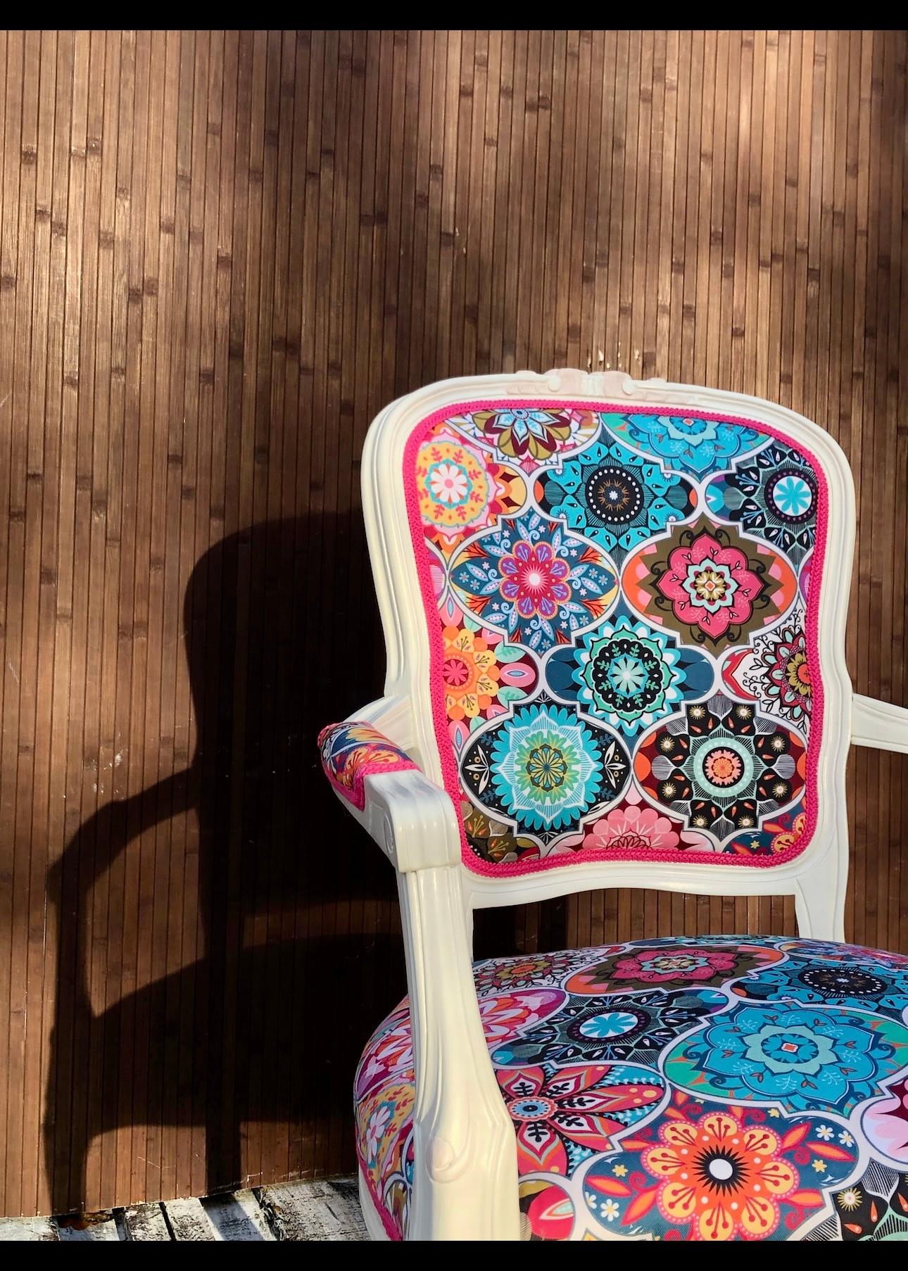 Contemporary Bohemian Kaleidoscope Armchair For Sale