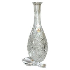 Vintage Bohemian Lead Crystal Cut Glass Liquor Decanter by Nachtmann - Bavaria Germany
