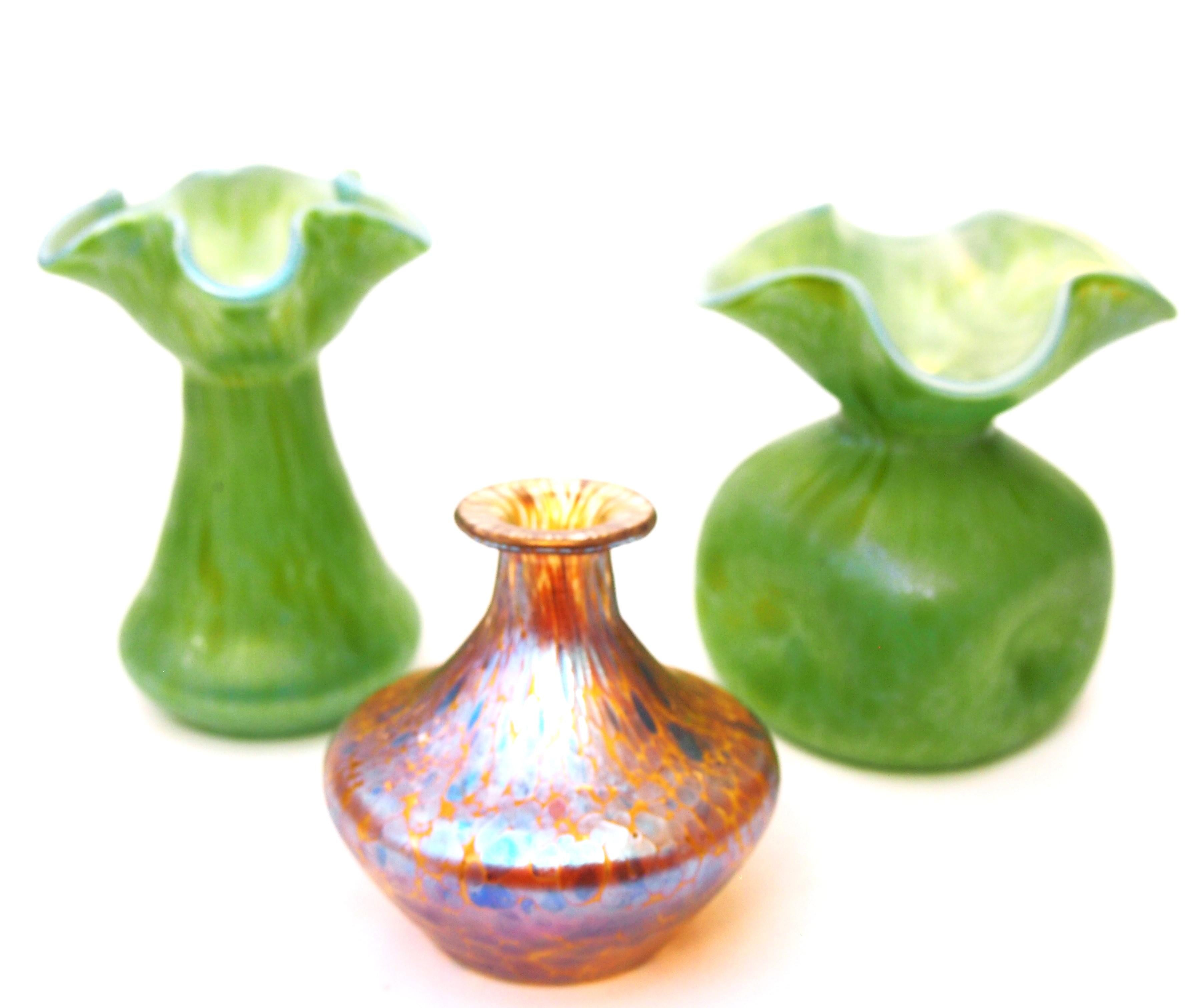 Vaso in vetro Loetz Glass Art Nouveau Candia Papillon Bohemien c1898 in vendita 1