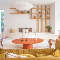 Tavolo ovale basso Bohemian in metallo di Laurence Du Tilly