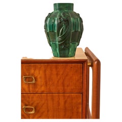 Bohemian Malachite Glass Vase