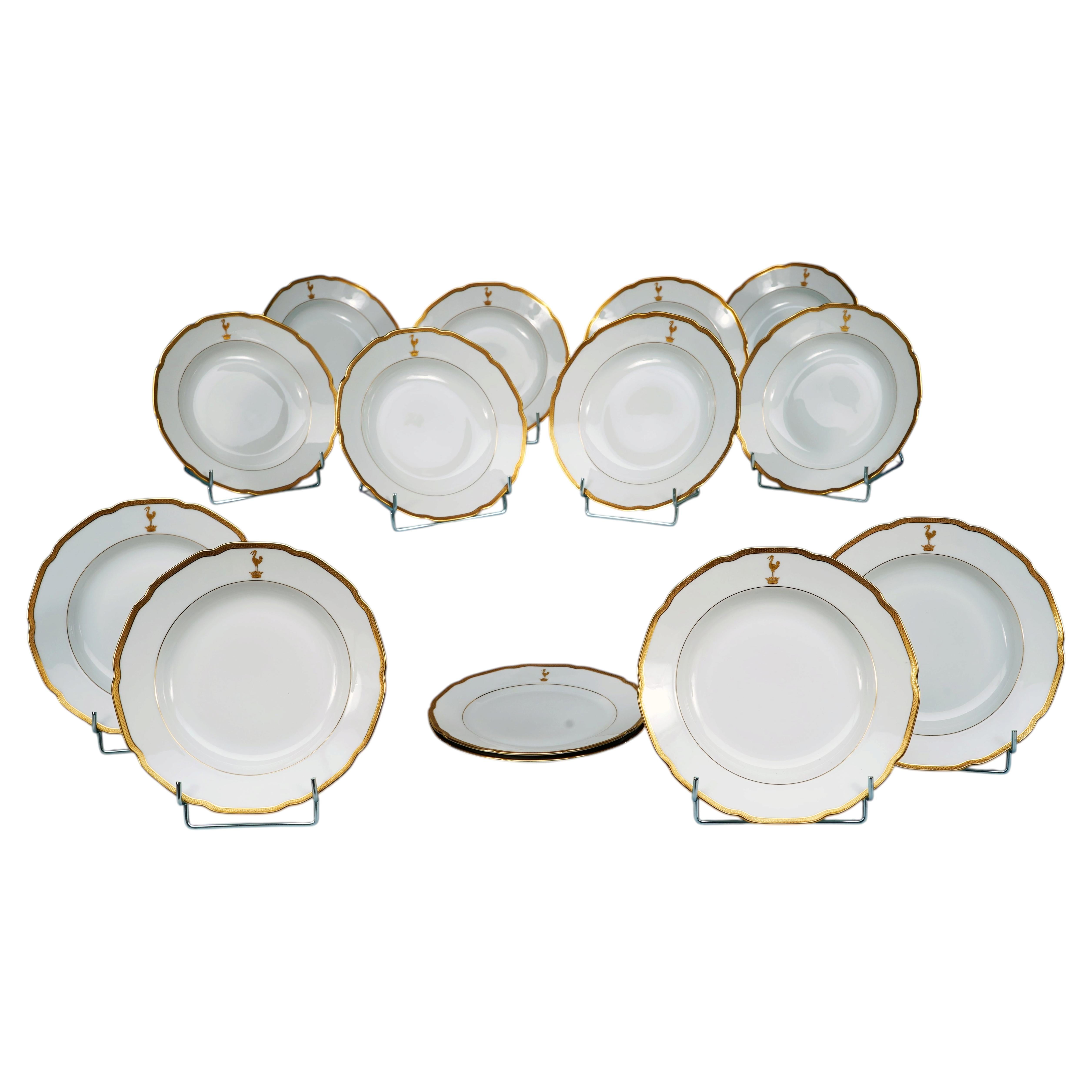 Bohemian Manufactory, Important Table Service, Czechoslovakia, 20th Century