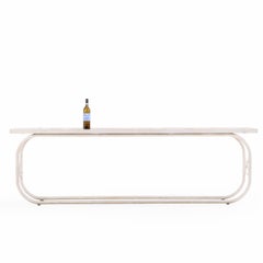 Bohemian Modern Ceramic Tile Sofa or Media Table, Late 20th C.