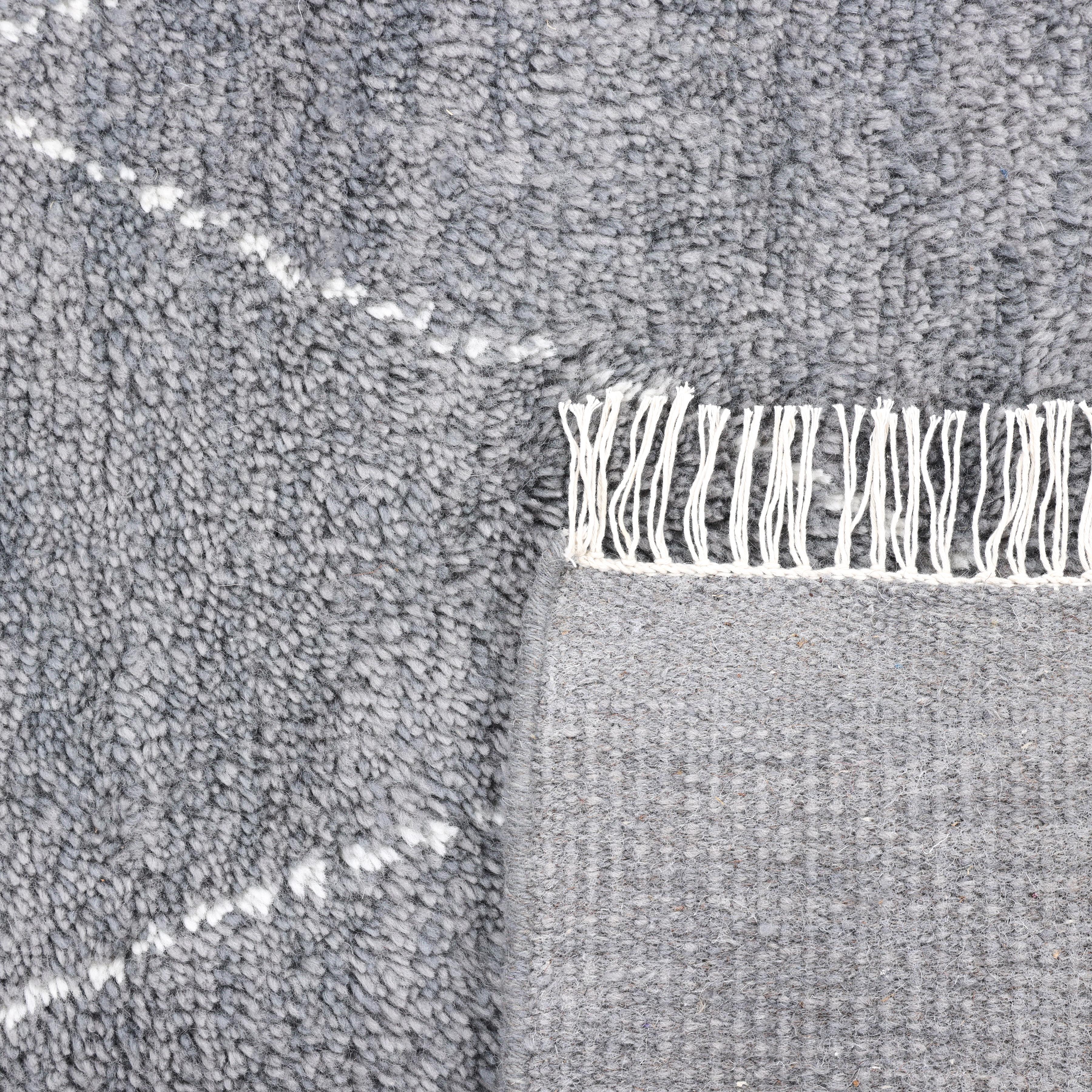 Bohemian Moroccan Style Hand Made Gray Bereich Teppich 3' 0