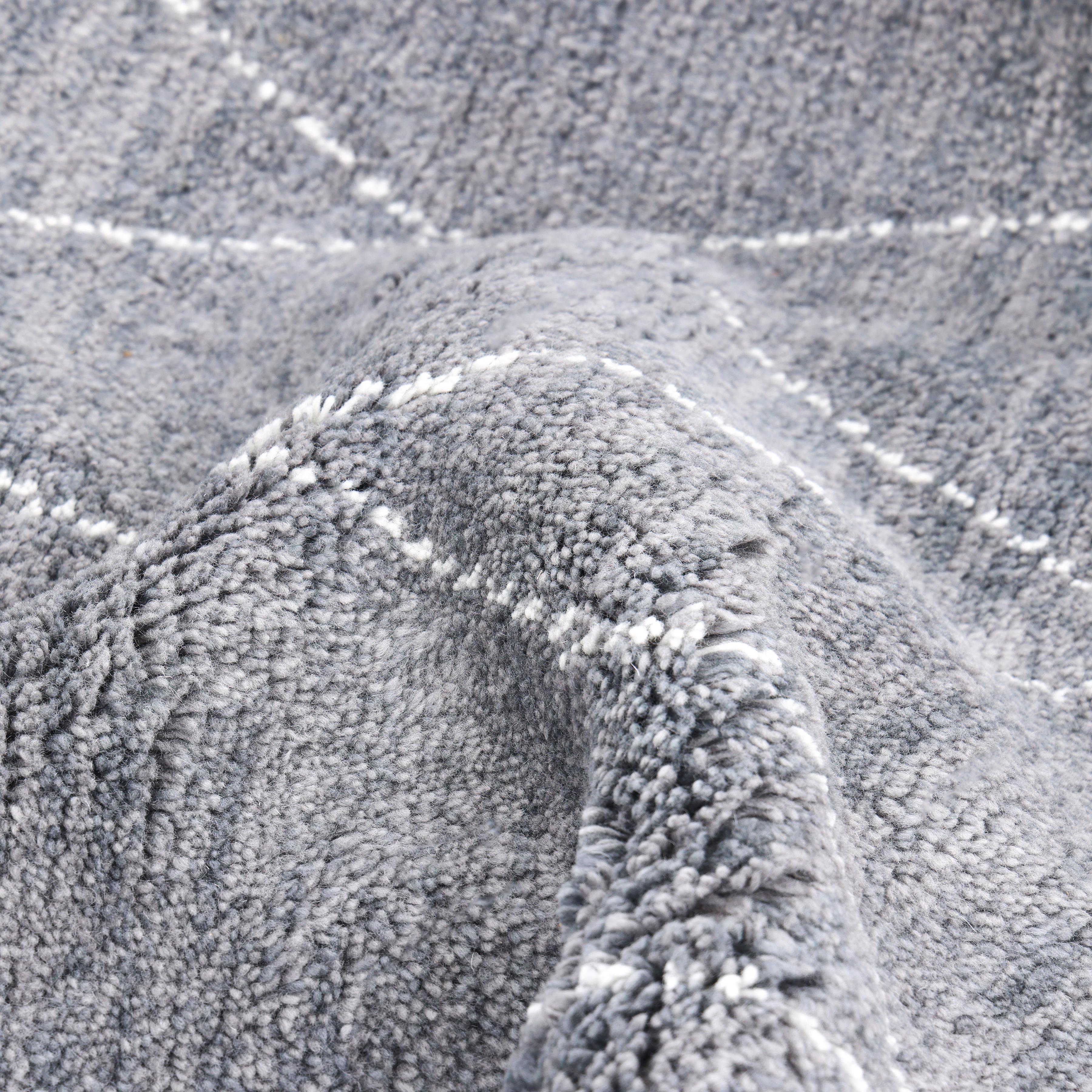 Bohemian Moroccan Style Hand Made Gray Bereich Teppich 3' 0