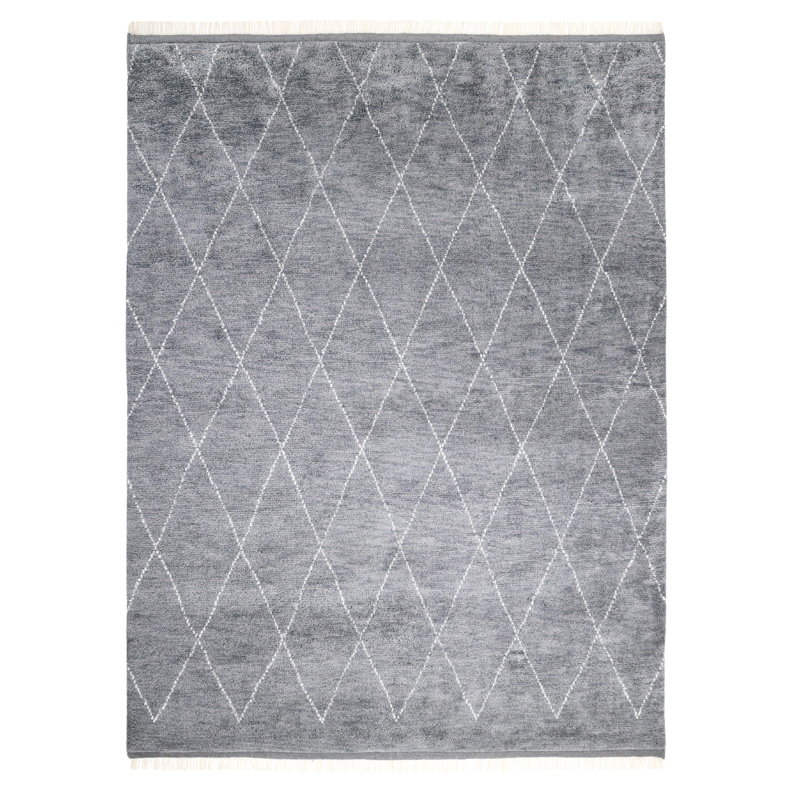 Bohemian Moroccan Style Hand Made Gray Area Rug 3' 0" x 5' 0"