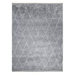 Tapis de style bohème marocain gris Hand Made 3' 0" x 5' 0"