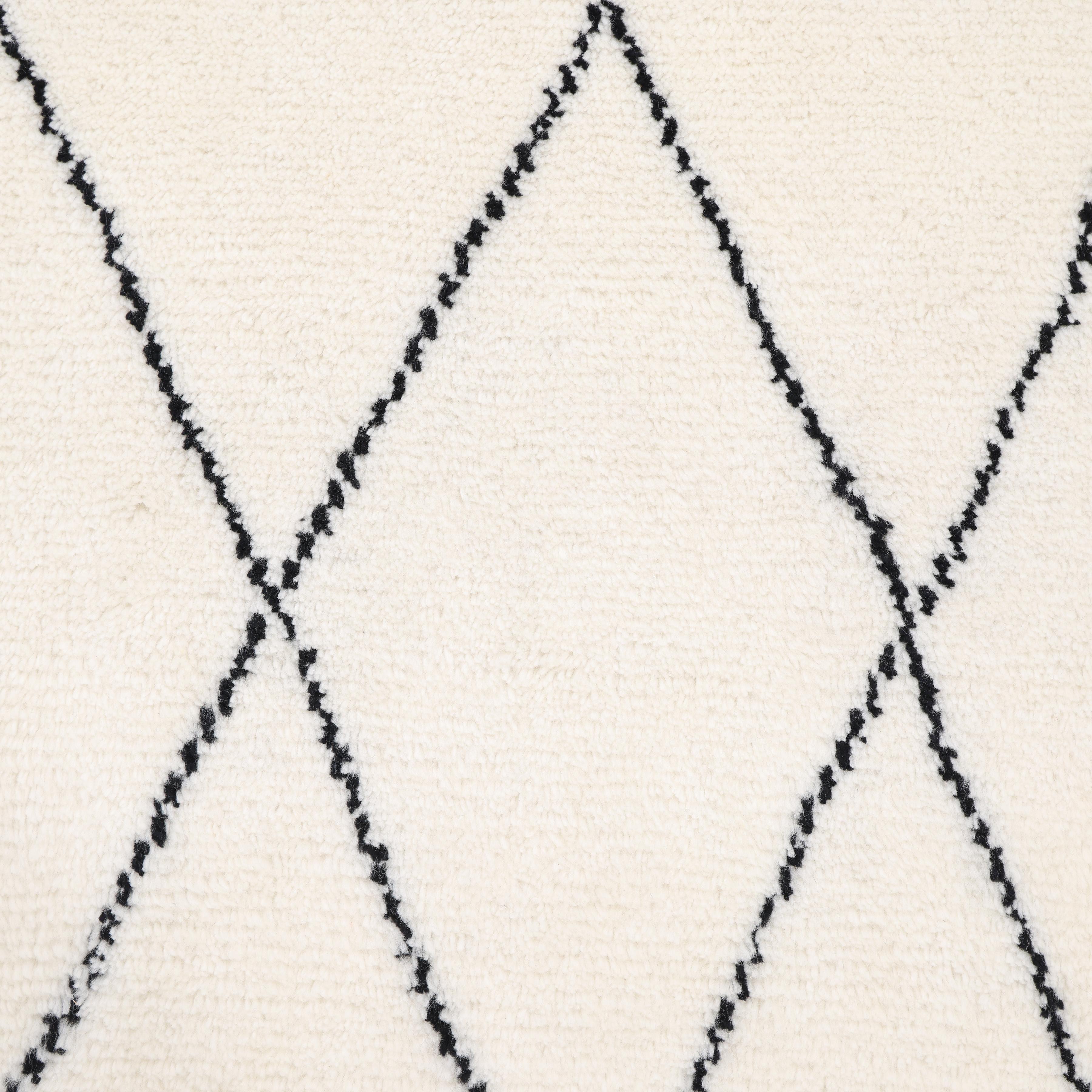 Bohemian Marokkanischen Stil Hand Made Elfenbein Bereich Teppich 3' 0