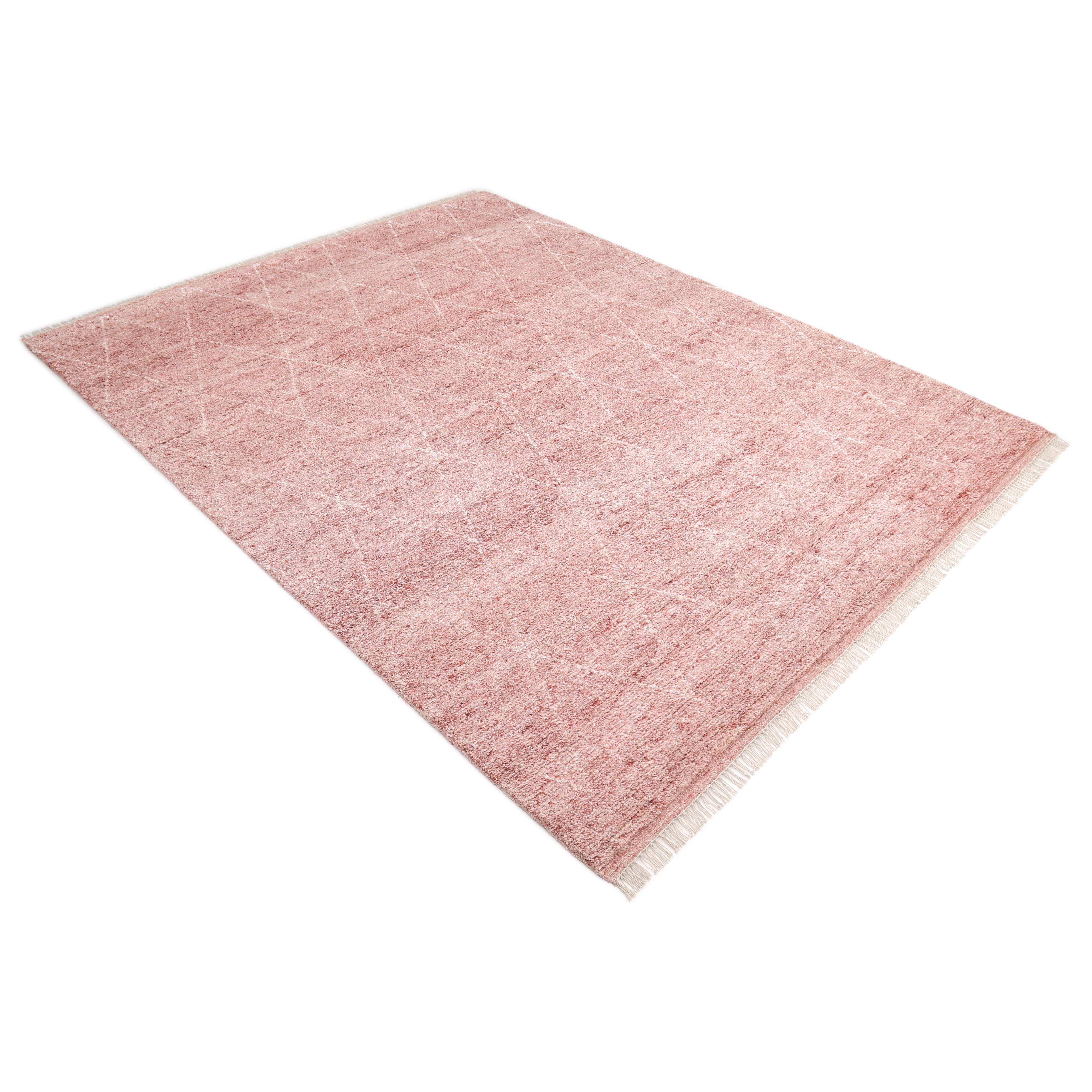 Bohemian Moroccan Hand Made Red Area Rug 9' 0