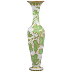 Antique Bohemian Overlay Glass Vase, circa 1875