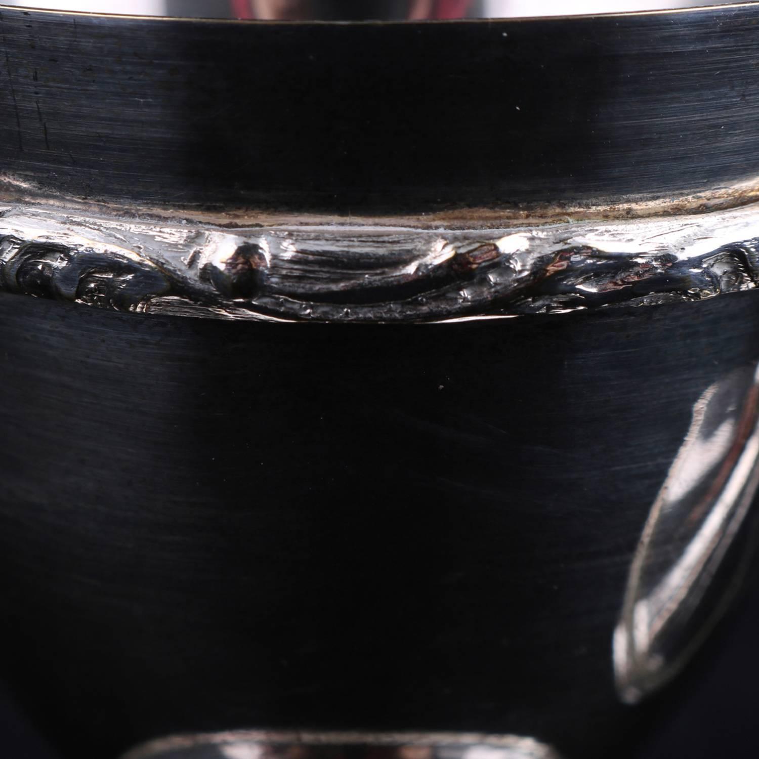 Bohemian Pair of Georg Jensen School Silver Plate Marriage Chalice Cups, P&J 2