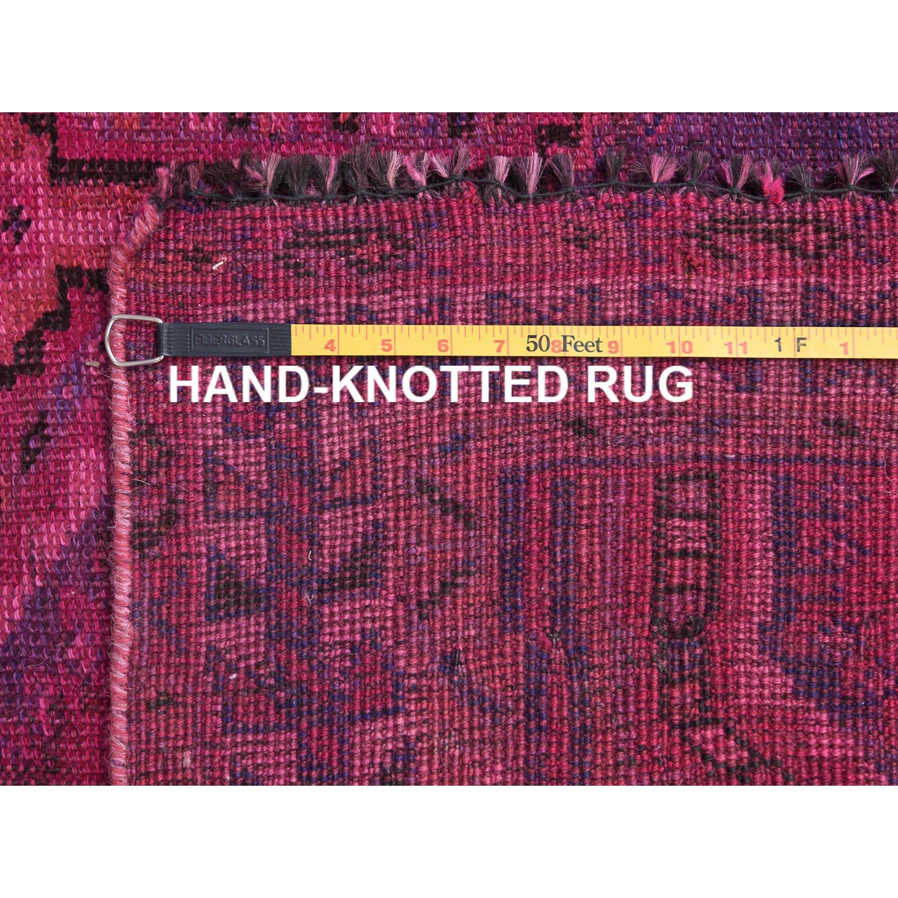 Bohemian Persian Qashqai Pink Handmade Vintage Distressed Natural Wool Rug 1