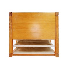 Bohemian Pine Coffee Table with Magazine Holder to Karin Möbring for Ikea 1970s