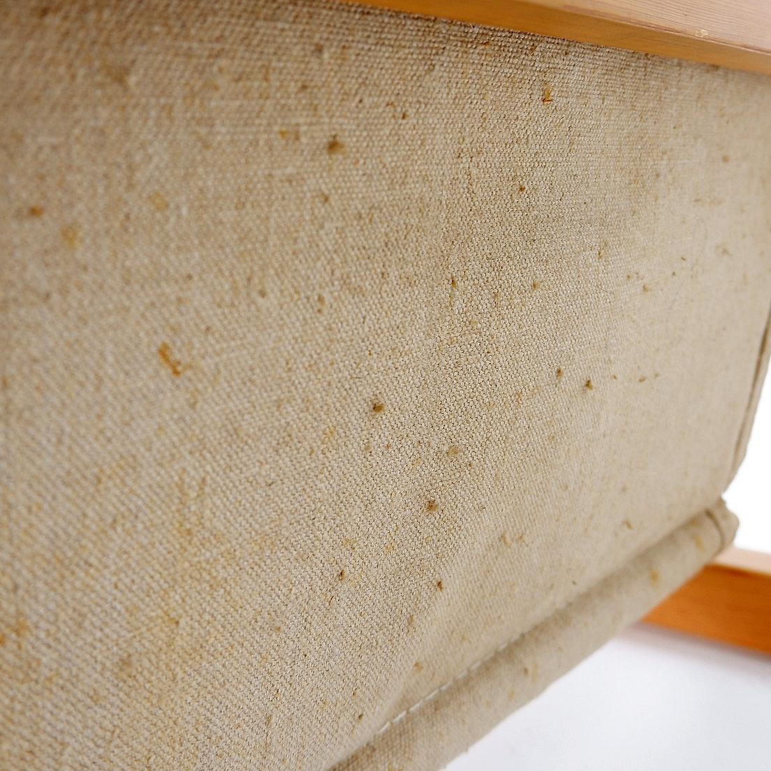 Tissu Table basse en pin de Bohème avec porte-revues d'après Karin Möbring pour Ikea 1970 en vente