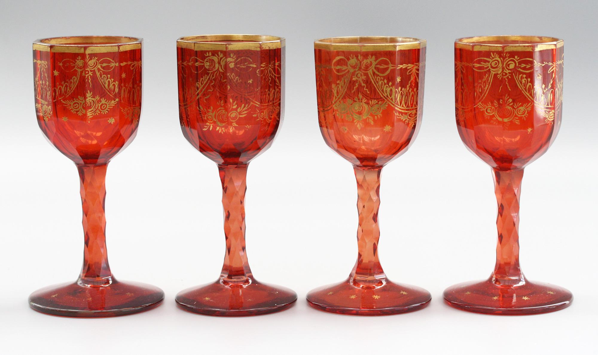 bohemian red wine glasses