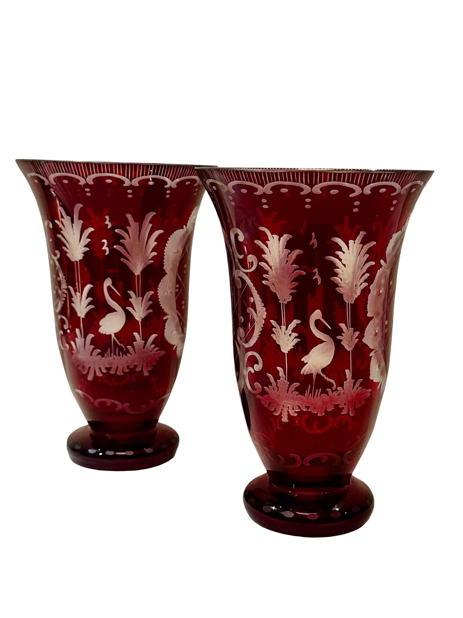 antique red vases