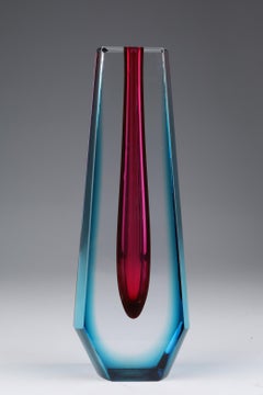 Vaso di vetro boemo "Sommerso" di Pavel Hlava