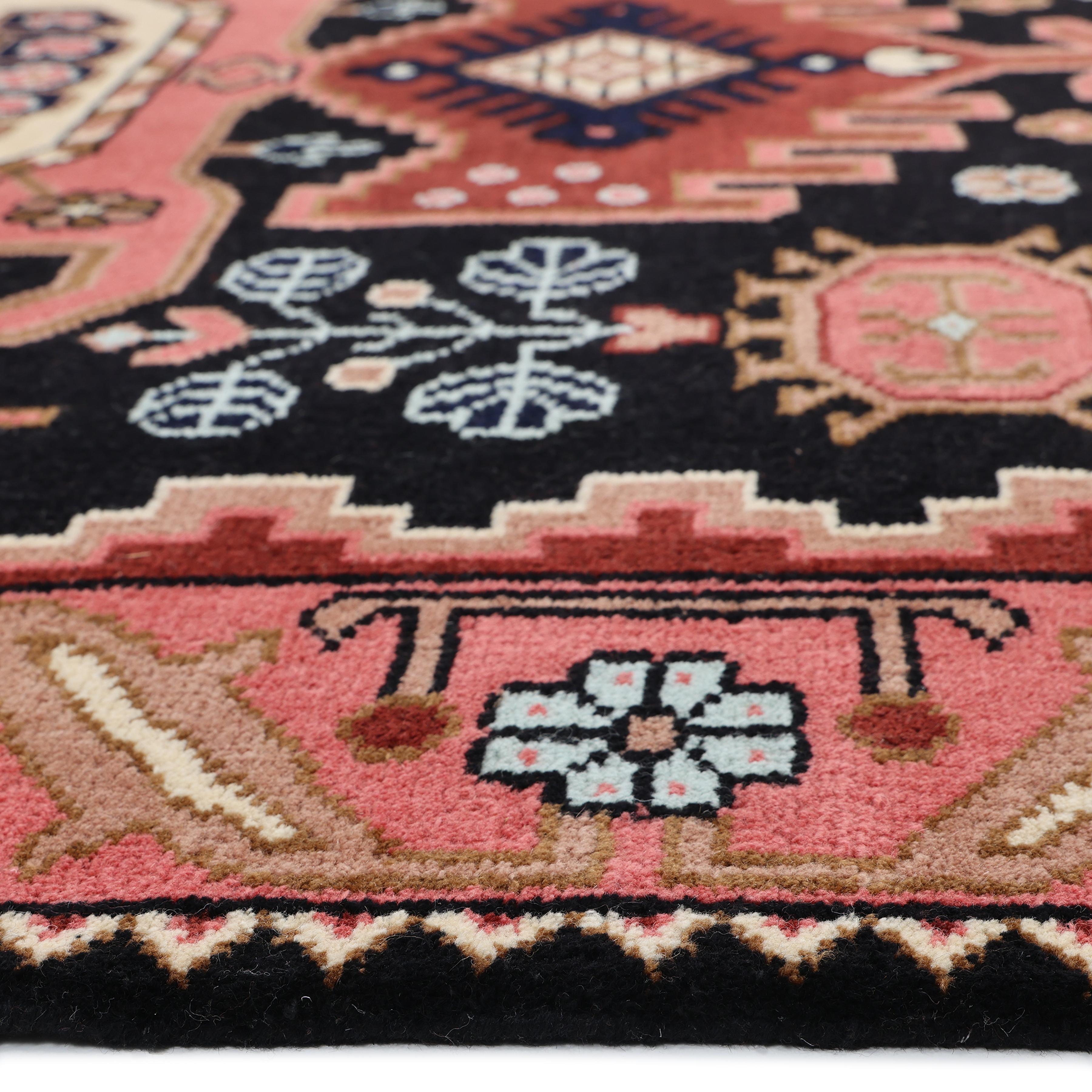 Tapis Bohème Sud-Ouest Noir Hand Made 9' 0