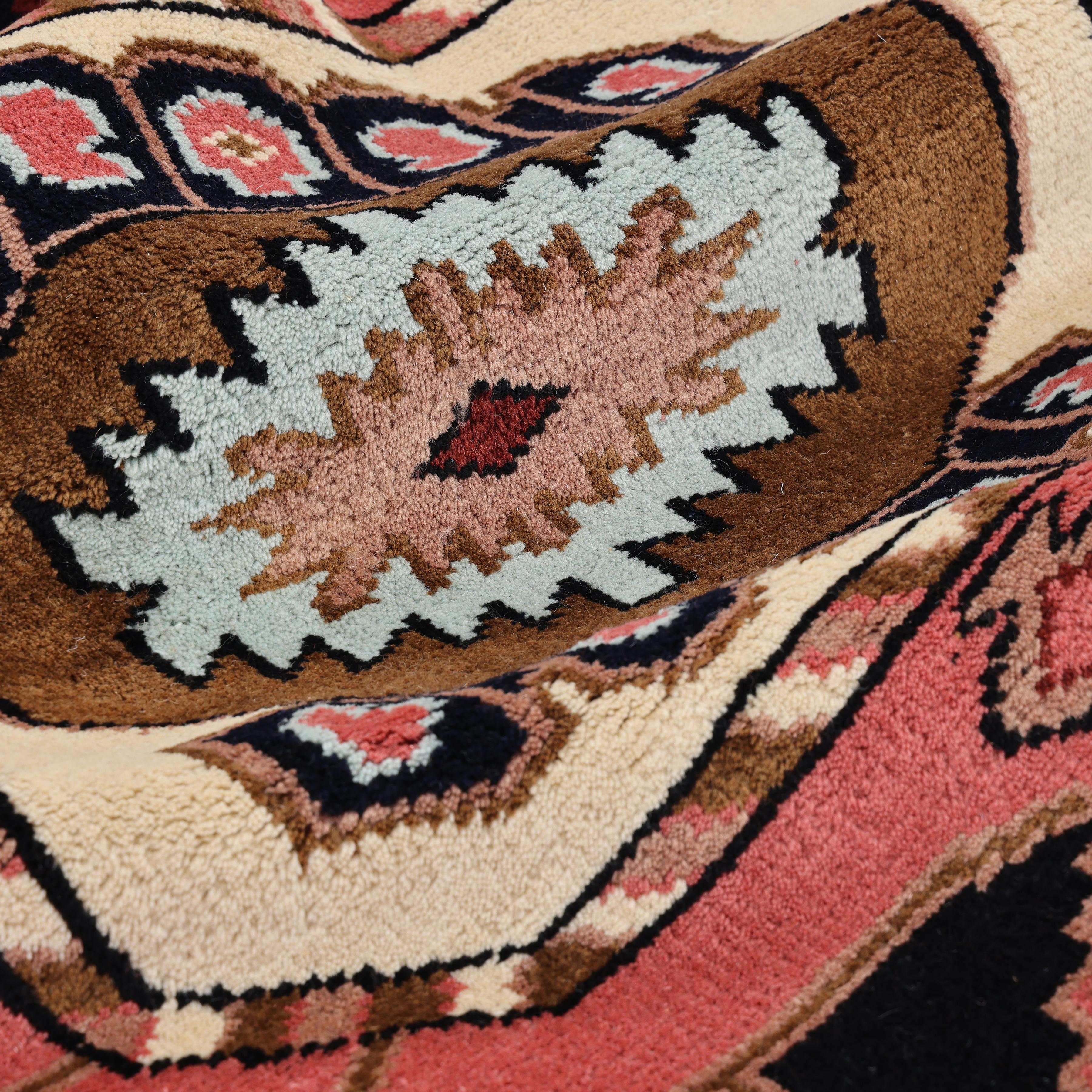 Tapis Bohème Sud-Ouest Noir Hand Made 9' 0