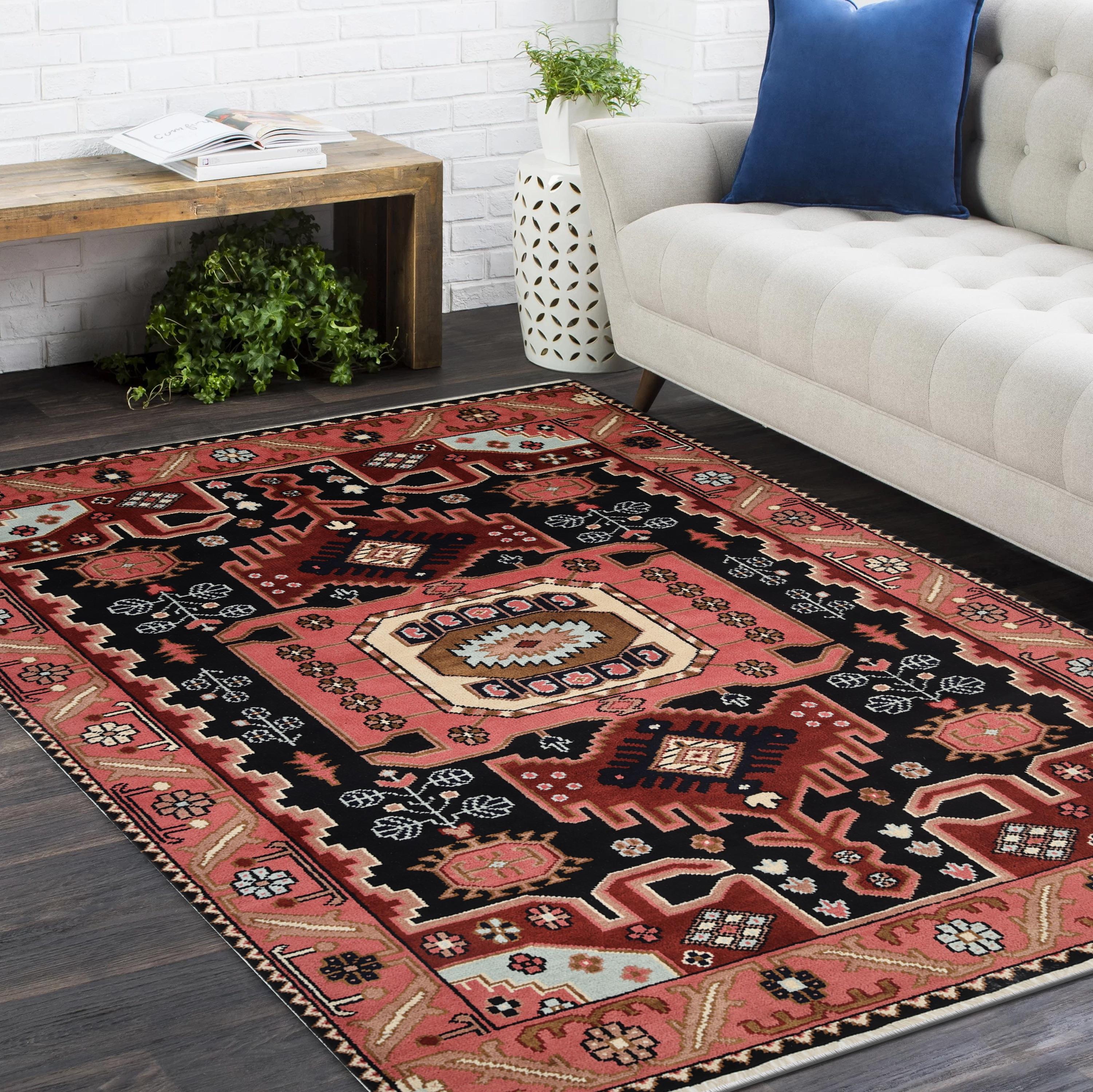 Tapis Bohème Sud-Ouest Noir Hand Made 9' 0
