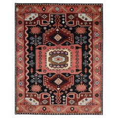 Bohemian Southwestern Hand Made Schwarz Bereich Teppich 9' 0" x 12' 0"