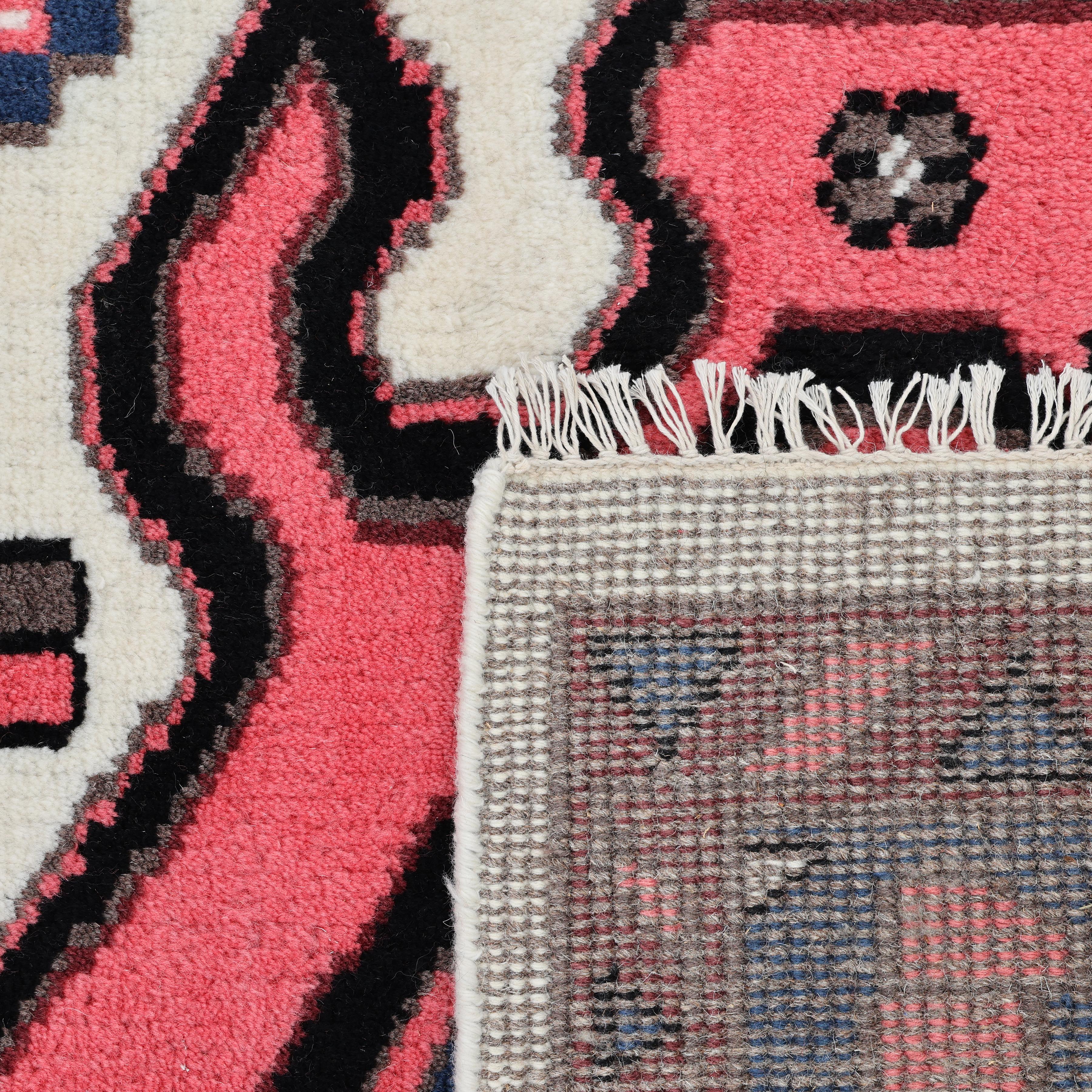 XXI secolo e contemporaneo Tappeto per l'area Bohemian Southwestern Hand Made Avorio 3' 0