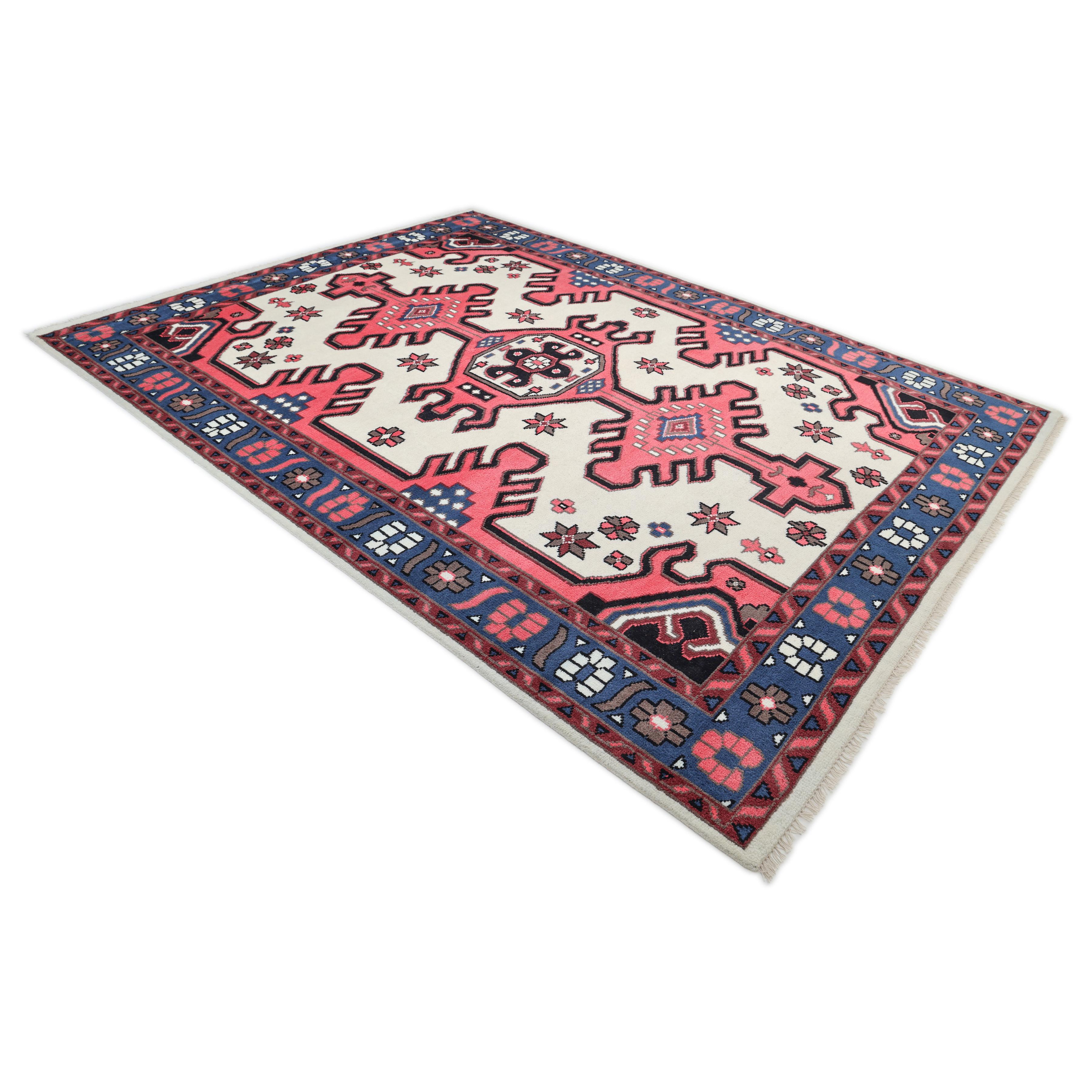 Tappeto Bohemian Southwestern Hand Made Ivory 8' 0