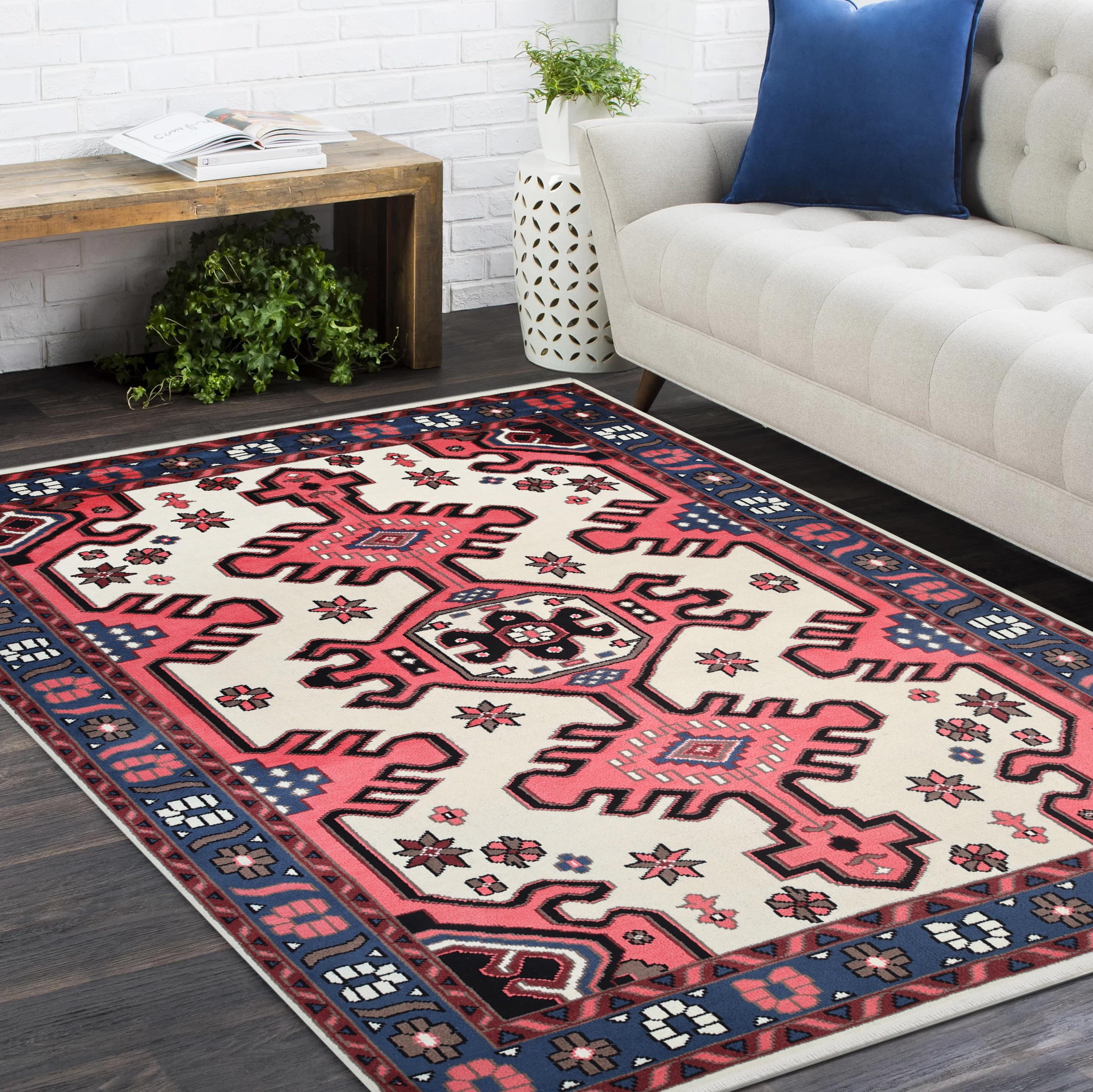Tappeto Bohemian Southwestern Hand Made Ivory 8' 0