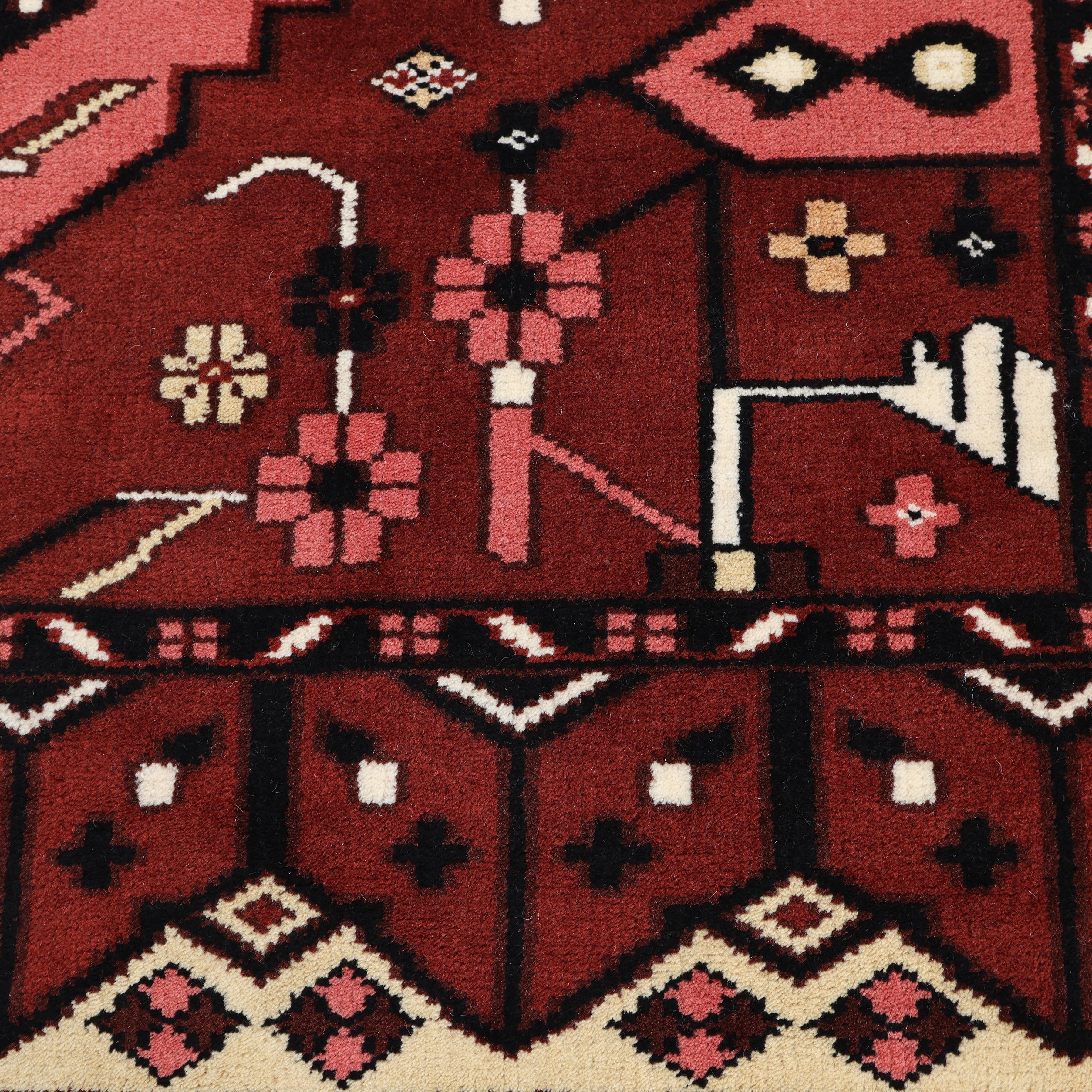 Indiano Tappeto per l'area rossa Bohemian Southwestern Hand Made 3' 0