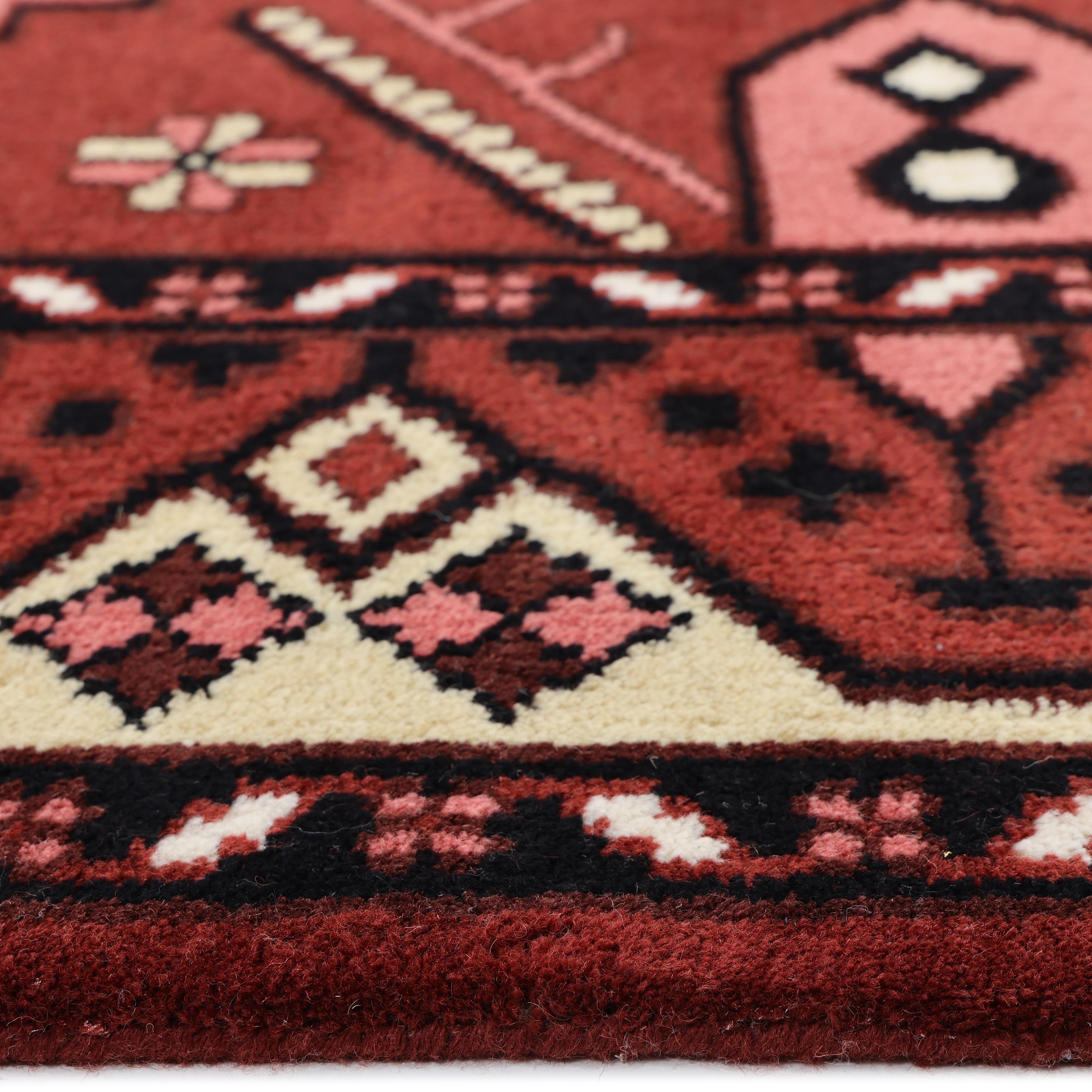 Tappeto per l'area rossa Bohemian Southwestern Hand Made 3' 0