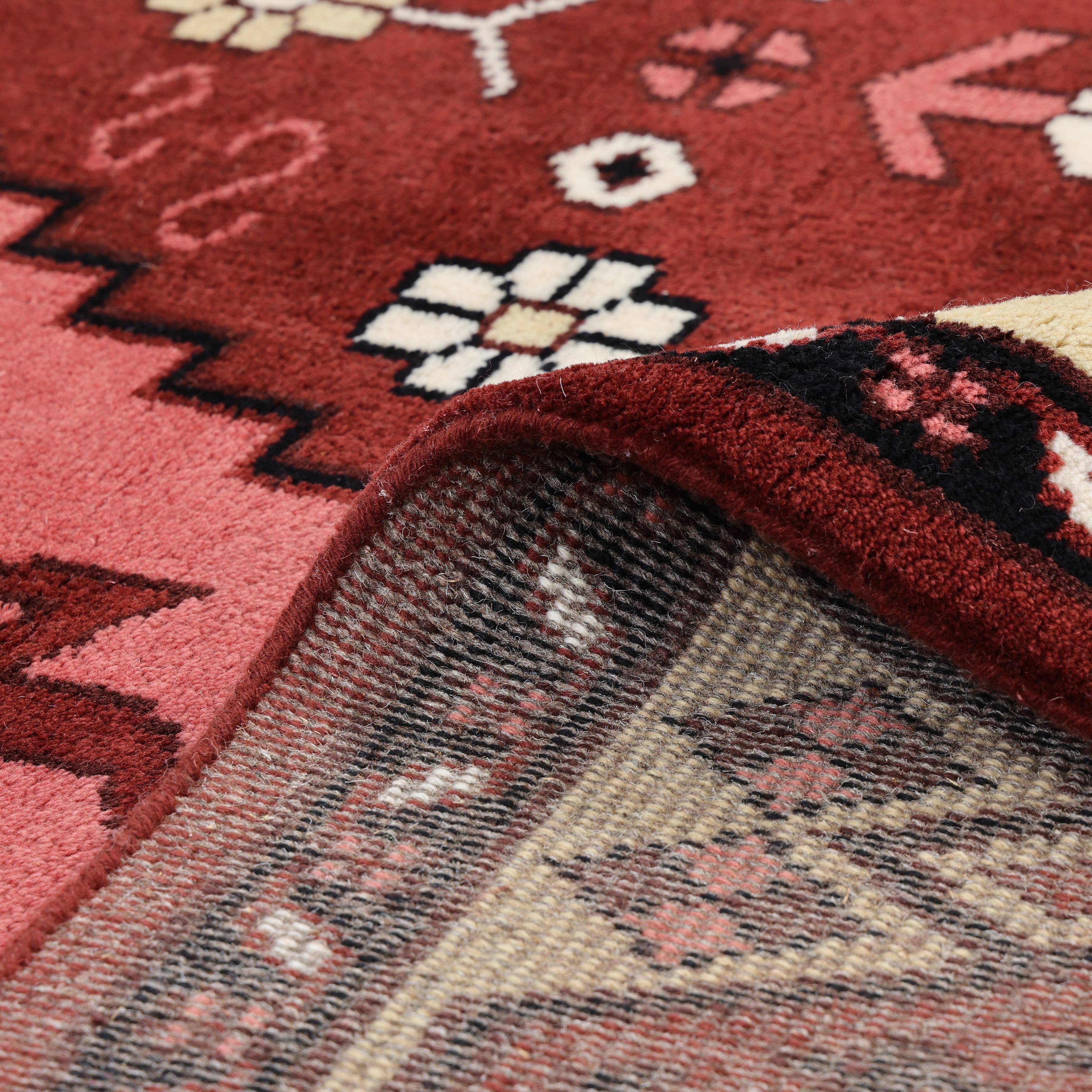 Lana Tappeto per l'area rossa Bohemian Southwestern Hand Made 3' 0