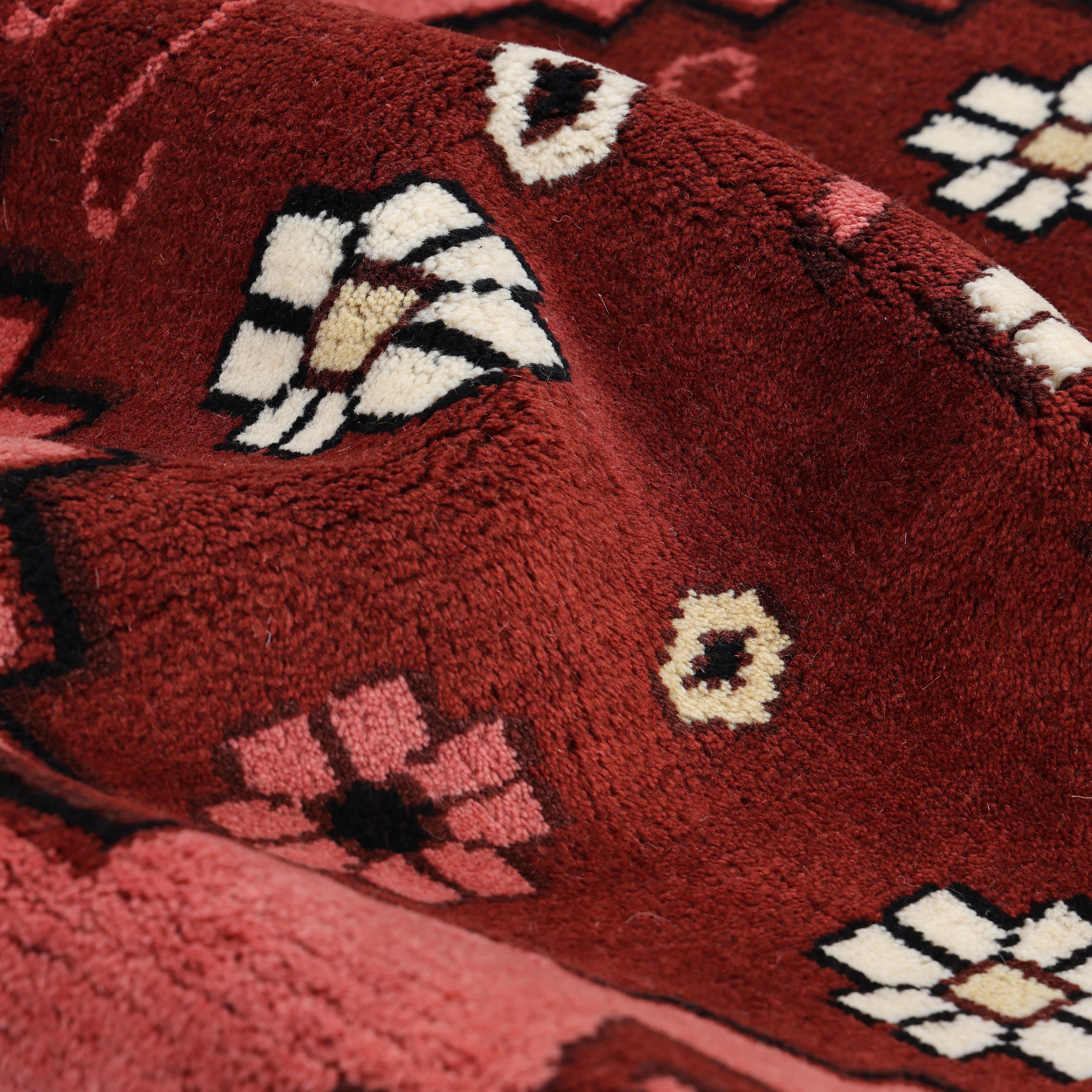 Tappeto per l'area rossa Bohemian Southwestern Hand Made 3' 0