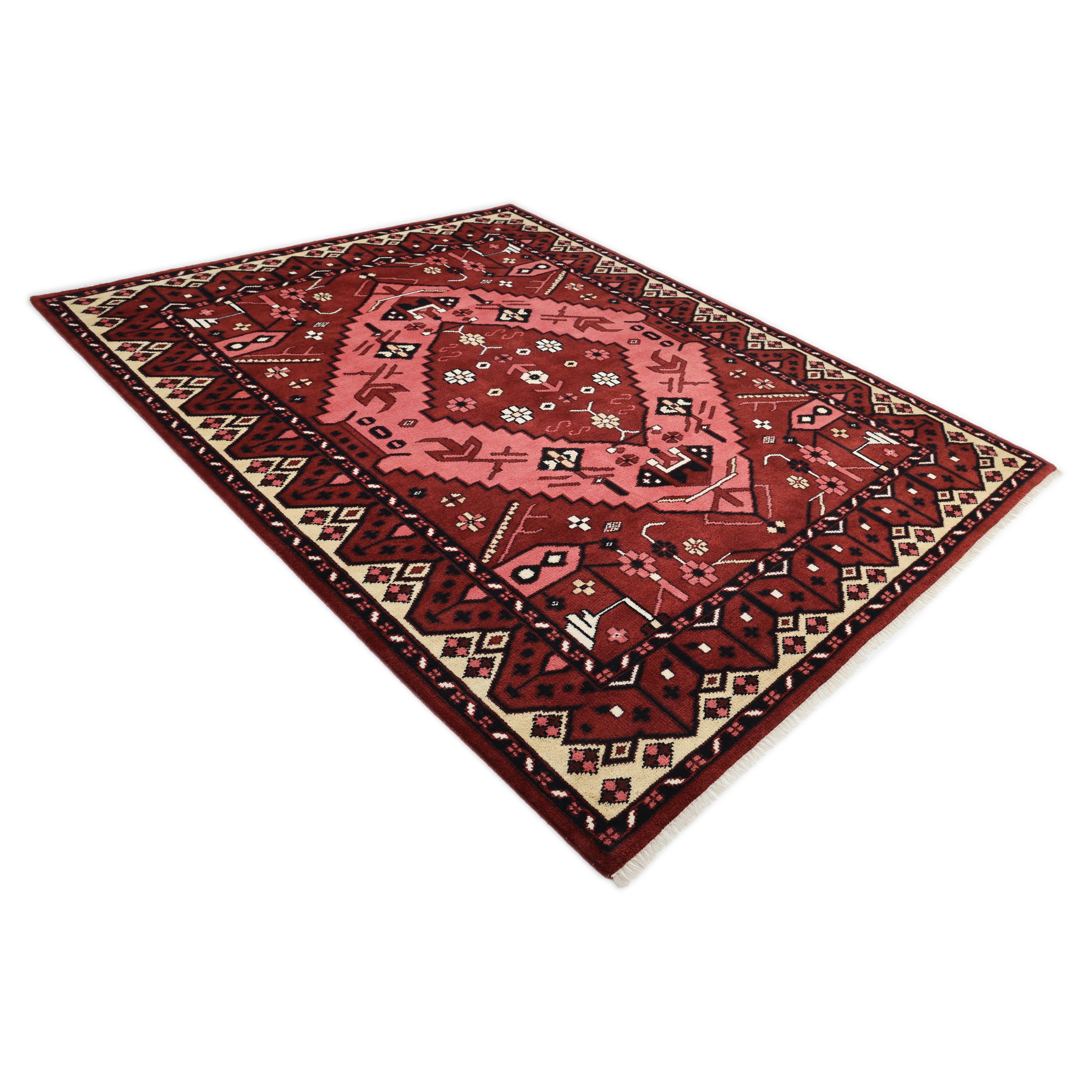 Tappeto per l'area rossa Bohemian Southwestern Hand Made 3' 0