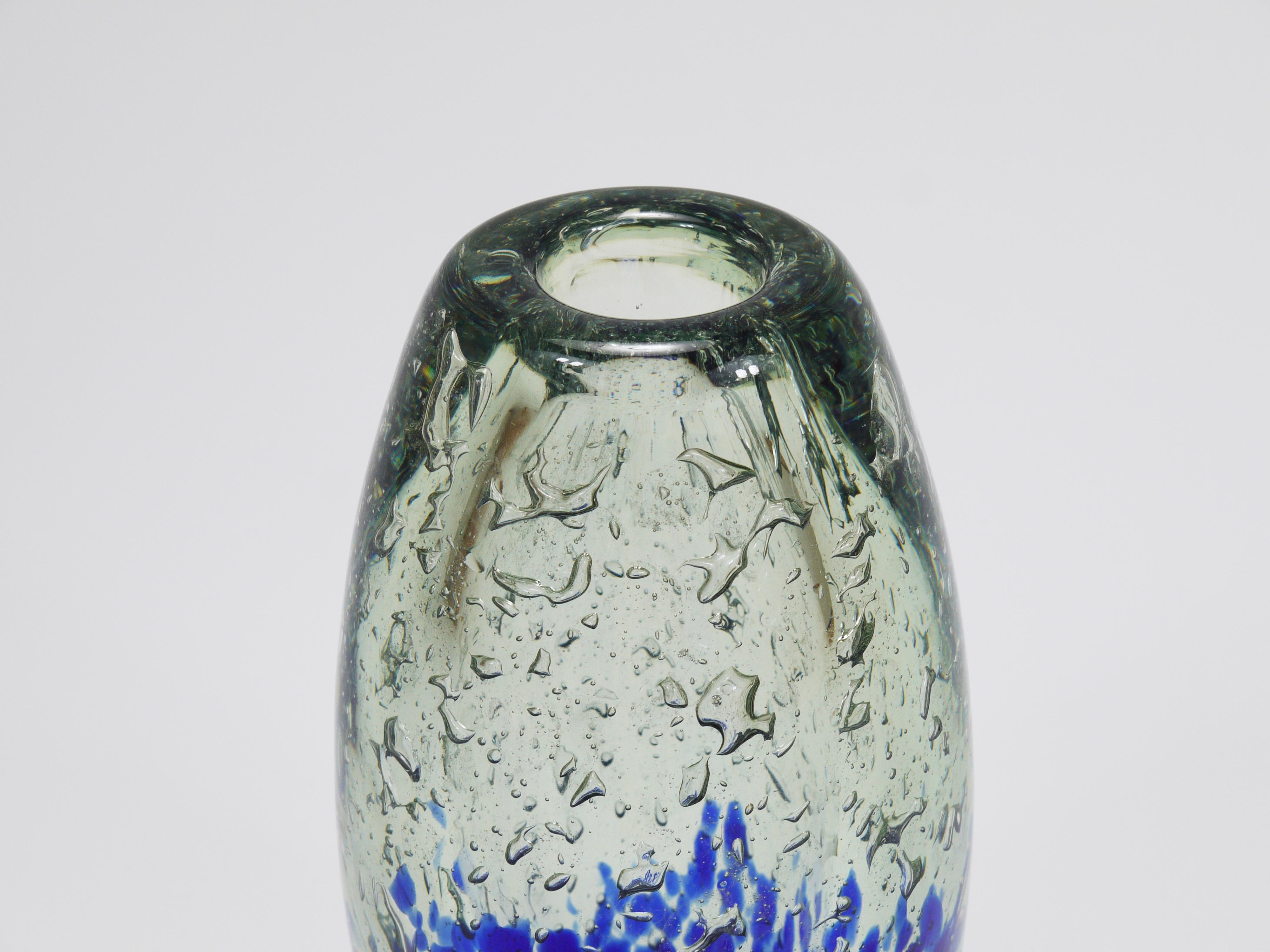 Vaso Sommerso in vetro di Studio Bohemian, Jaroslav Svoboda, Skrdlovice Beranek, anni '70 in vendita 7