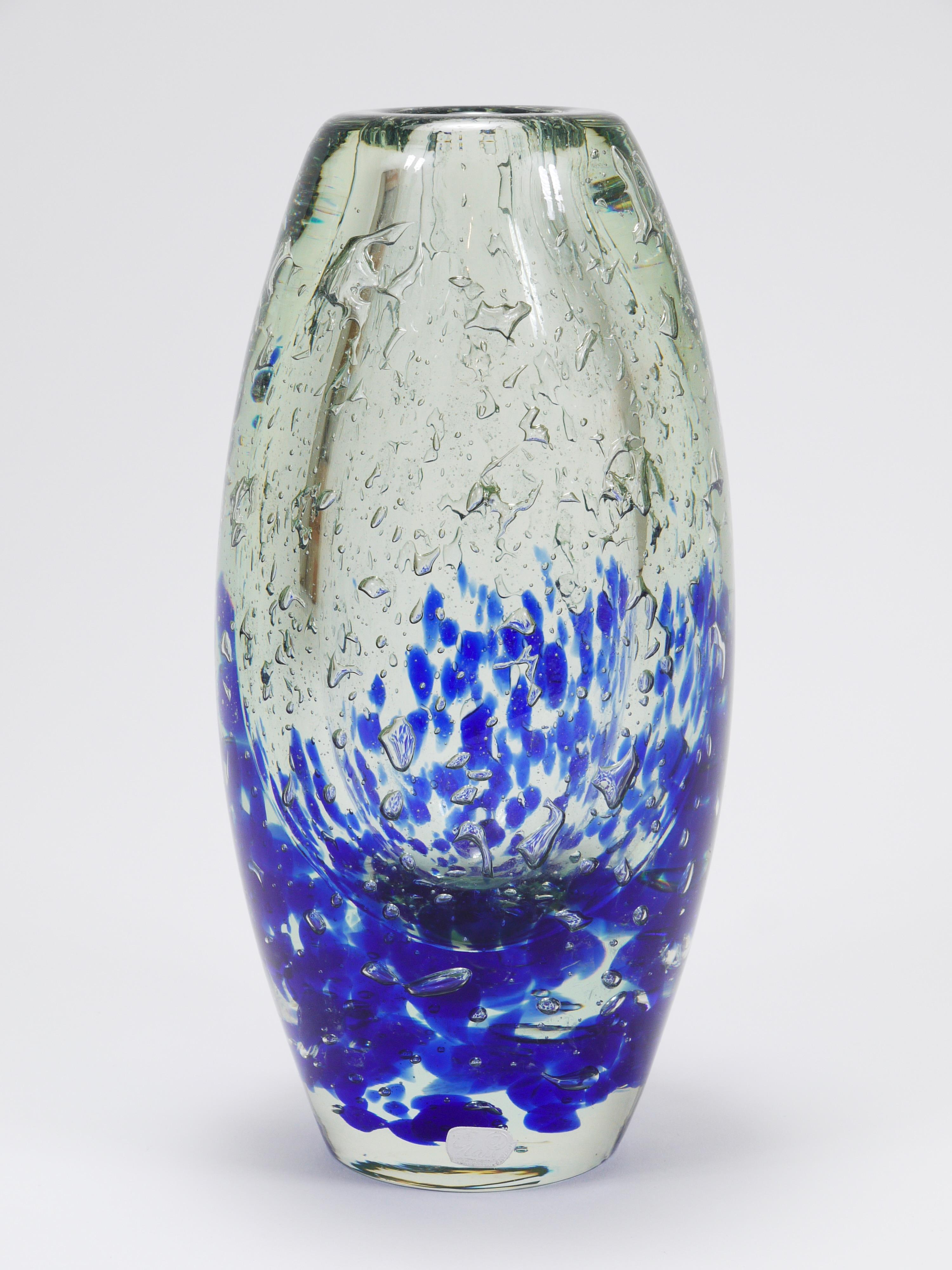 Ceco Vaso Sommerso in vetro di Studio Bohemian, Jaroslav Svoboda, Skrdlovice Beranek, anni '70 in vendita