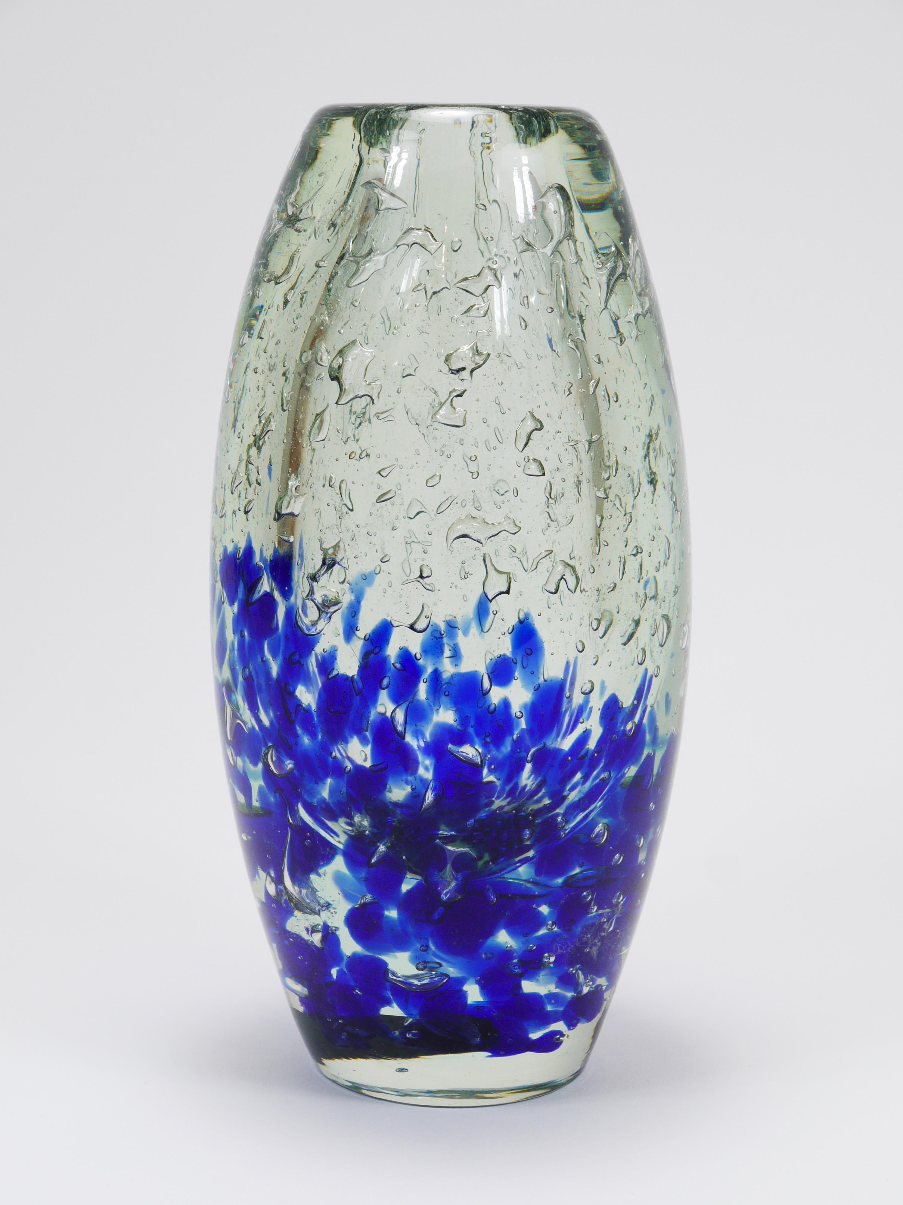 Vaso Sommerso in vetro di Studio Bohemian, Jaroslav Svoboda, Skrdlovice Beranek, anni '70 in vendita 3