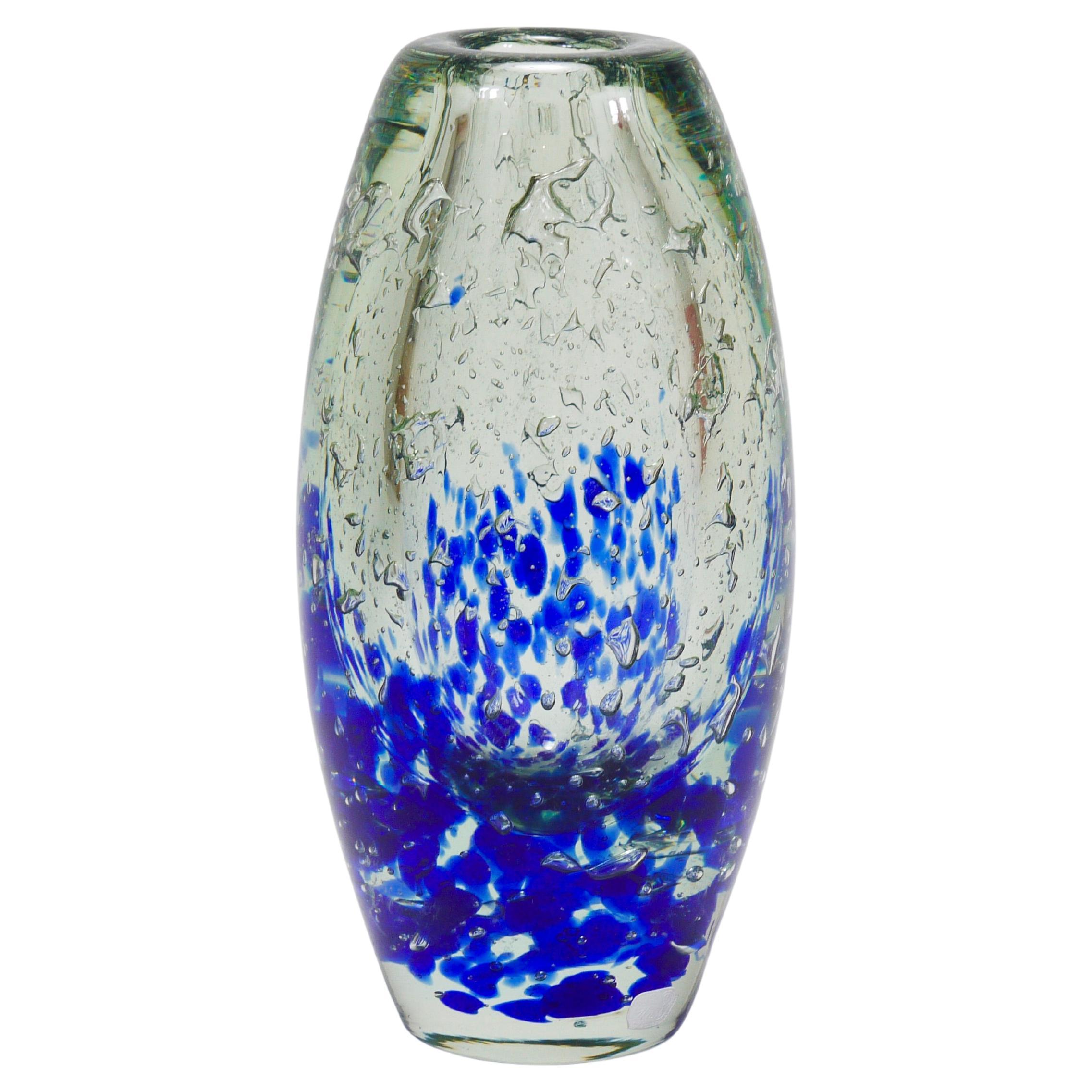 Vaso Sommerso in vetro di Studio Bohemian, Jaroslav Svoboda, Skrdlovice Beranek, anni '70 in vendita