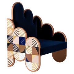 Bohemian Sweet Dreams Armchair Navy Velvet Handmade Portugal by Lusitanus Home