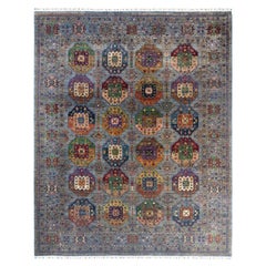 Alfombra Tribal Bohemia de Lana Anudada a Mano Gris 8' 3" x 10' 0"