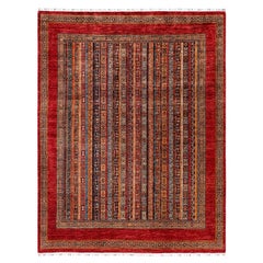 Bohemian Tribal Hand Knotted Wool Red Area Rug 7
8" x 9
10" Bohemian Tribal Hand Knotted Wool Red Area Rug 7
8" x 9
10"