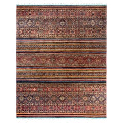 Bohemian Tribal Hand Knotted Wool Red Area Rug 8' 2" x 10' 3"