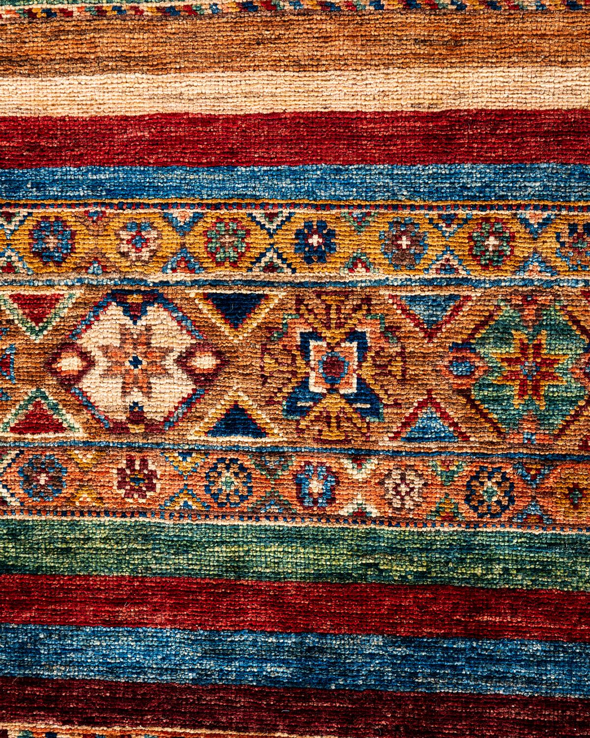 Pakistanais Tapis de laine rouge de Bohème noué à la main 9' 1