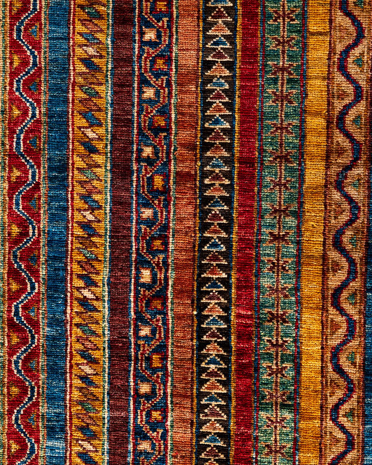 Pakistanais Tapis de laine rouge de Bohème noué à la main 9' 2