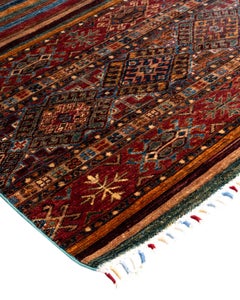 Bohemian Tribal Hand Knotted Wool Red Runner 2' 11" x 7' 11"
