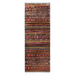 Bohemian Tribal Hand Knotted Wool Red Runner 2' 11" x 7' 11"