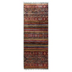 Bohemian Tribal Hand Knotted Wool Red Runner 2' 11" x 7' 11"