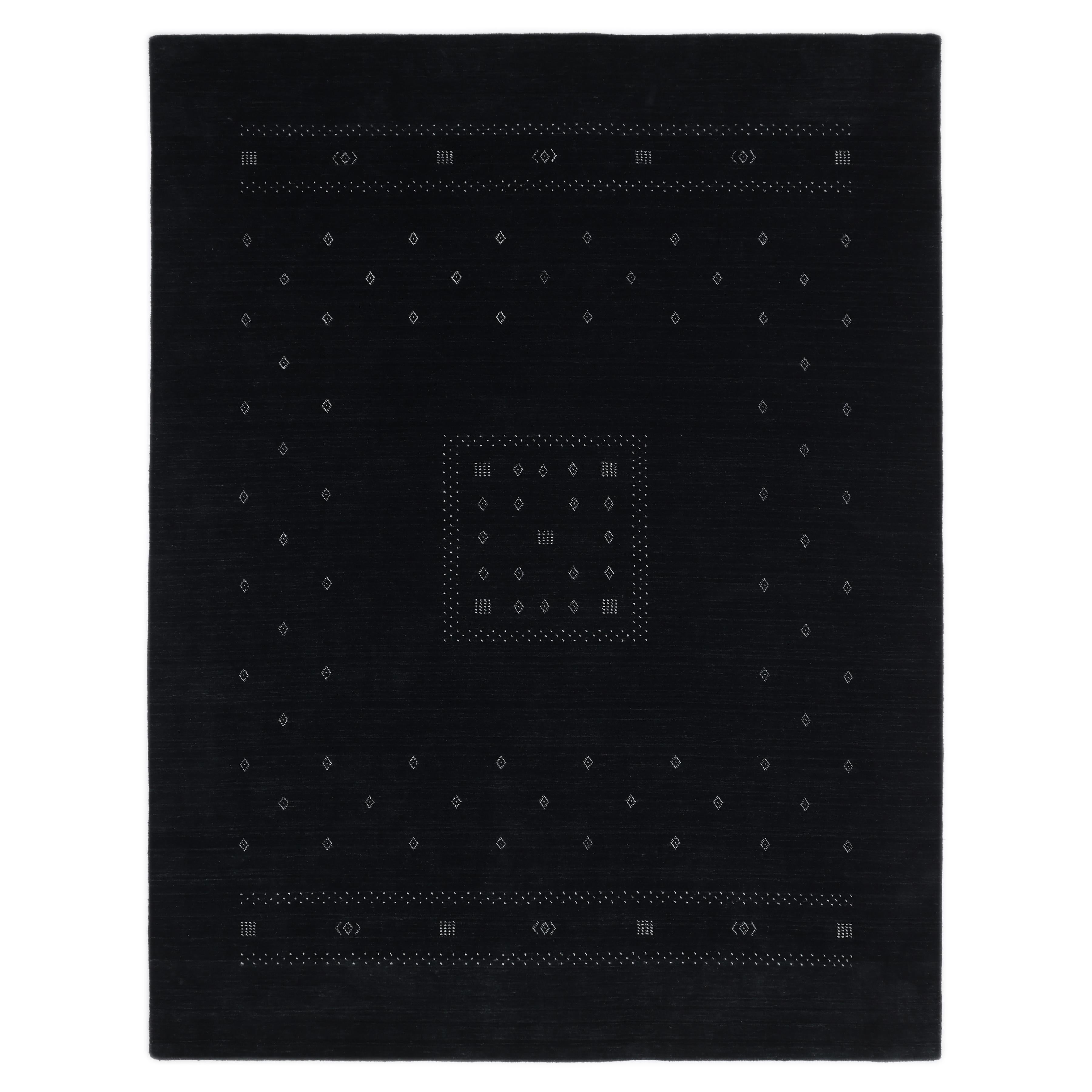 Bohemian Tribal Hand Made Black Area Rug 3' 0" x 5' 0"