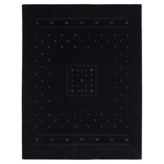 Bohemian Tribal Hand Made Black Area Rug 5' 0" x 8' 0"