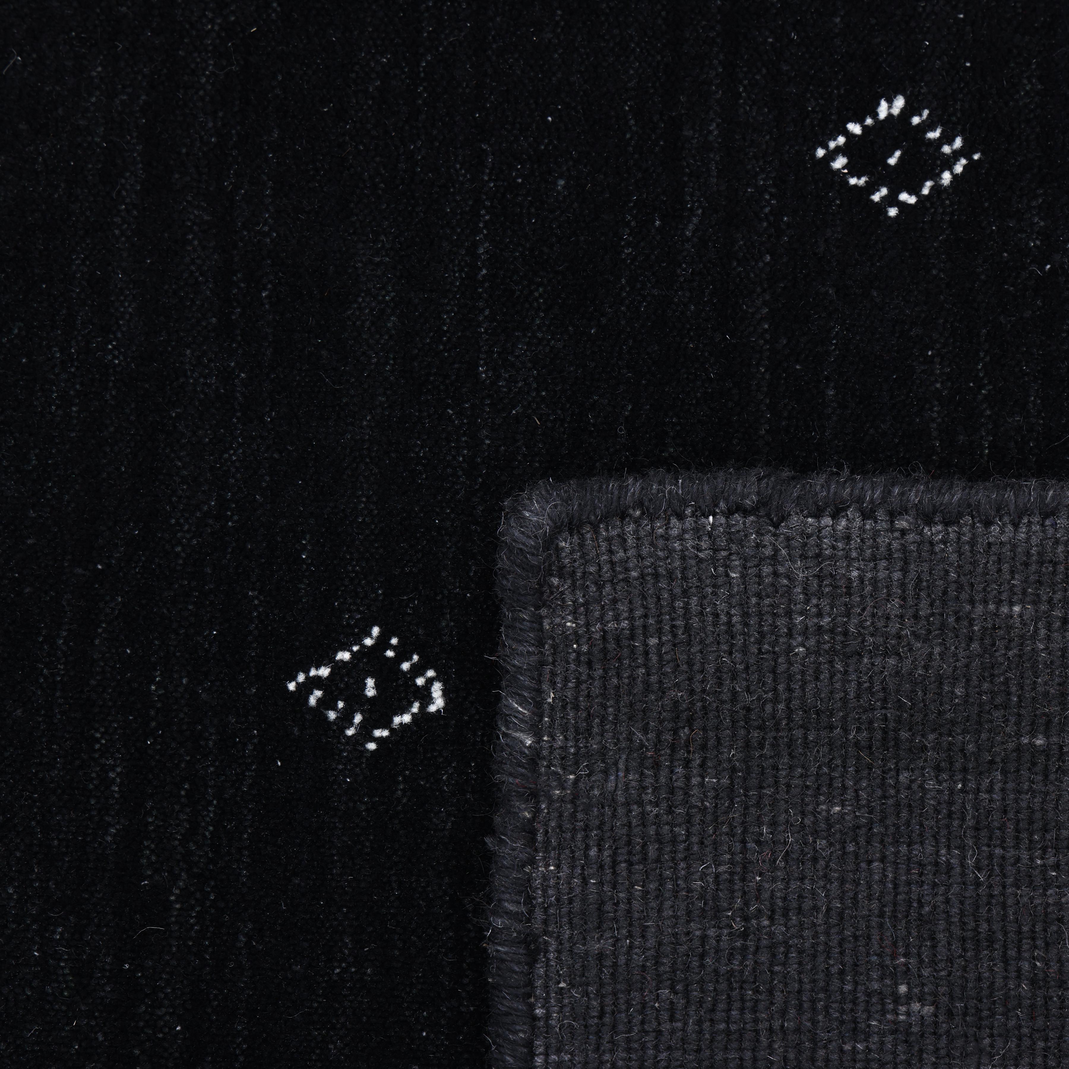 Bohemian Tribal Hand Made Black Area Rug 8' 0