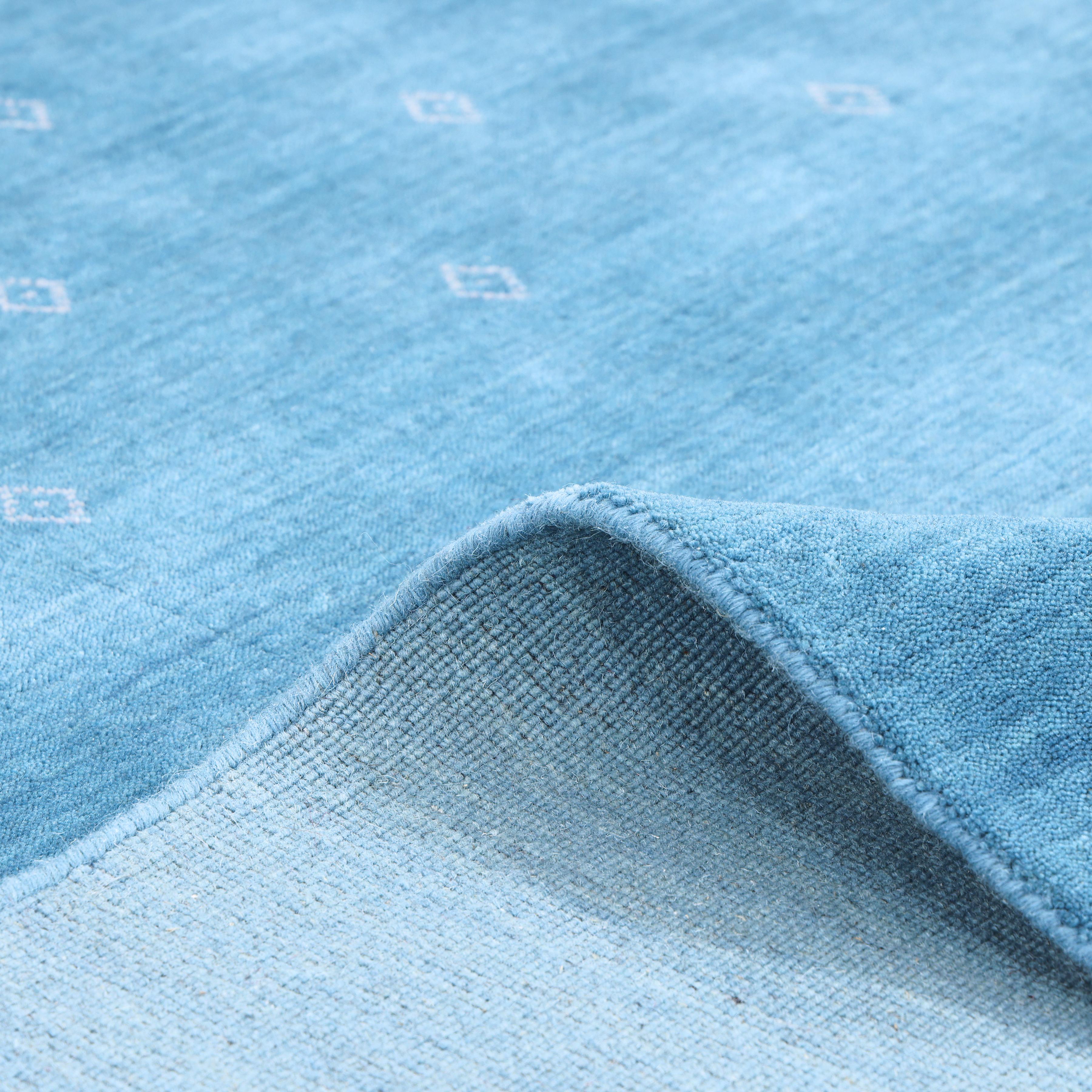 Bohemian Tribal Hand Made Blau Bereich Teppich 5' 0